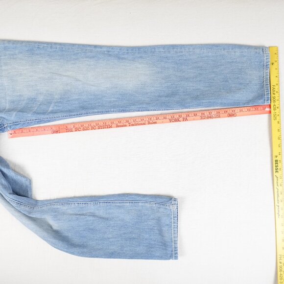 Alberto Modern Fit Stone Jeans Men's 34x35 Straight Leg Light Wash Faded Denim - Picture 11 of 11